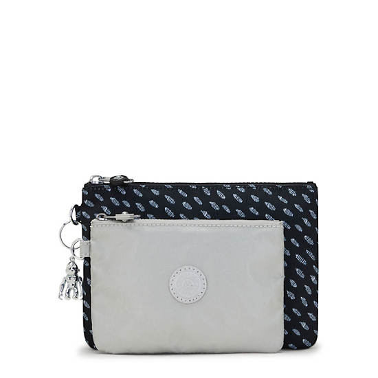 Kipling Duo Pouch Printed 2-in-One Pouches Çanta Gri | TR 1096ZU